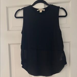 Michael Kors Black Sleeveless Tank Top